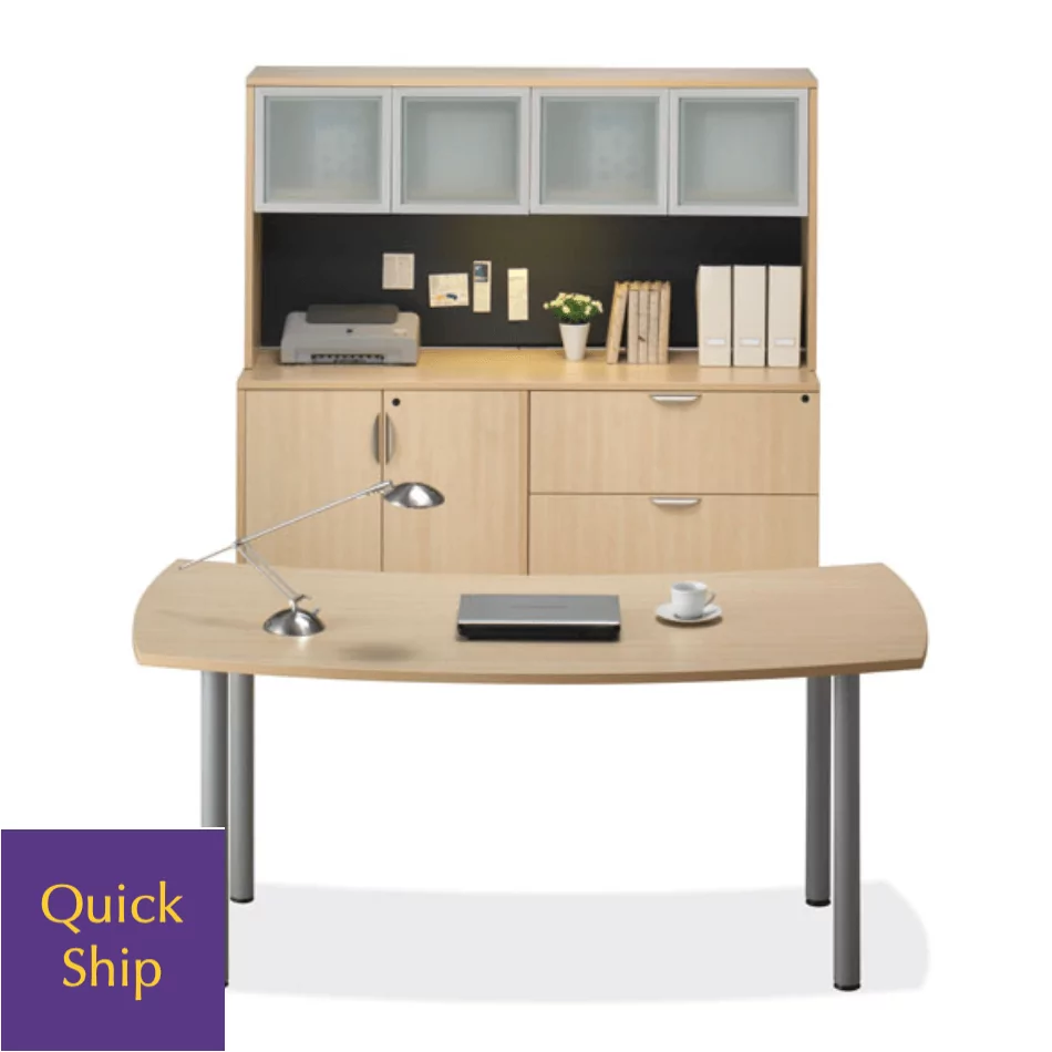 Laminate Hutch with Glass Doors 2