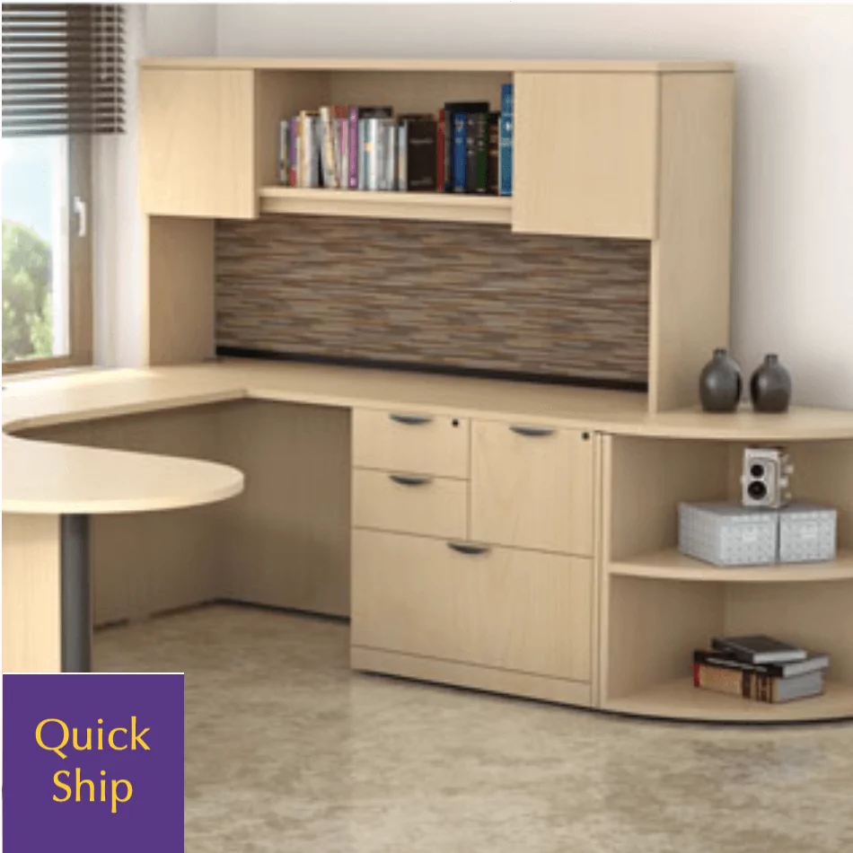 Laminate Hutch with Tack Board