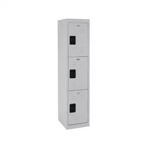 Three-door metal lockers for storage, featured in the Furniture Soup product listing for "Lockers 4."
