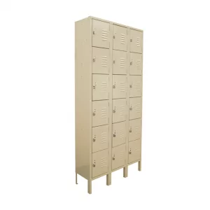 Lockers 6 storage unit with multiple compartments, designed for office and personal use, featured on Furniture Soup product page.