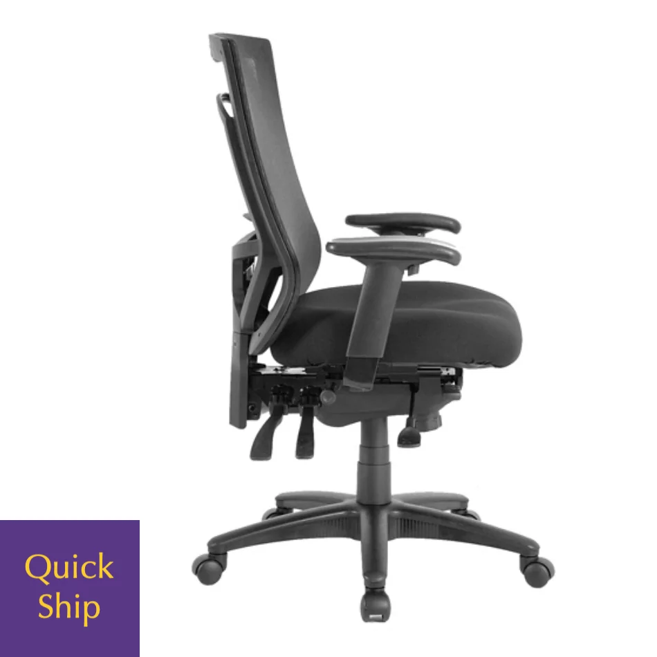 CoolMesh Pro Desk Chair 3 with ergonomic design, adjustable features, and "Quick Ship" label, ideal for office use.